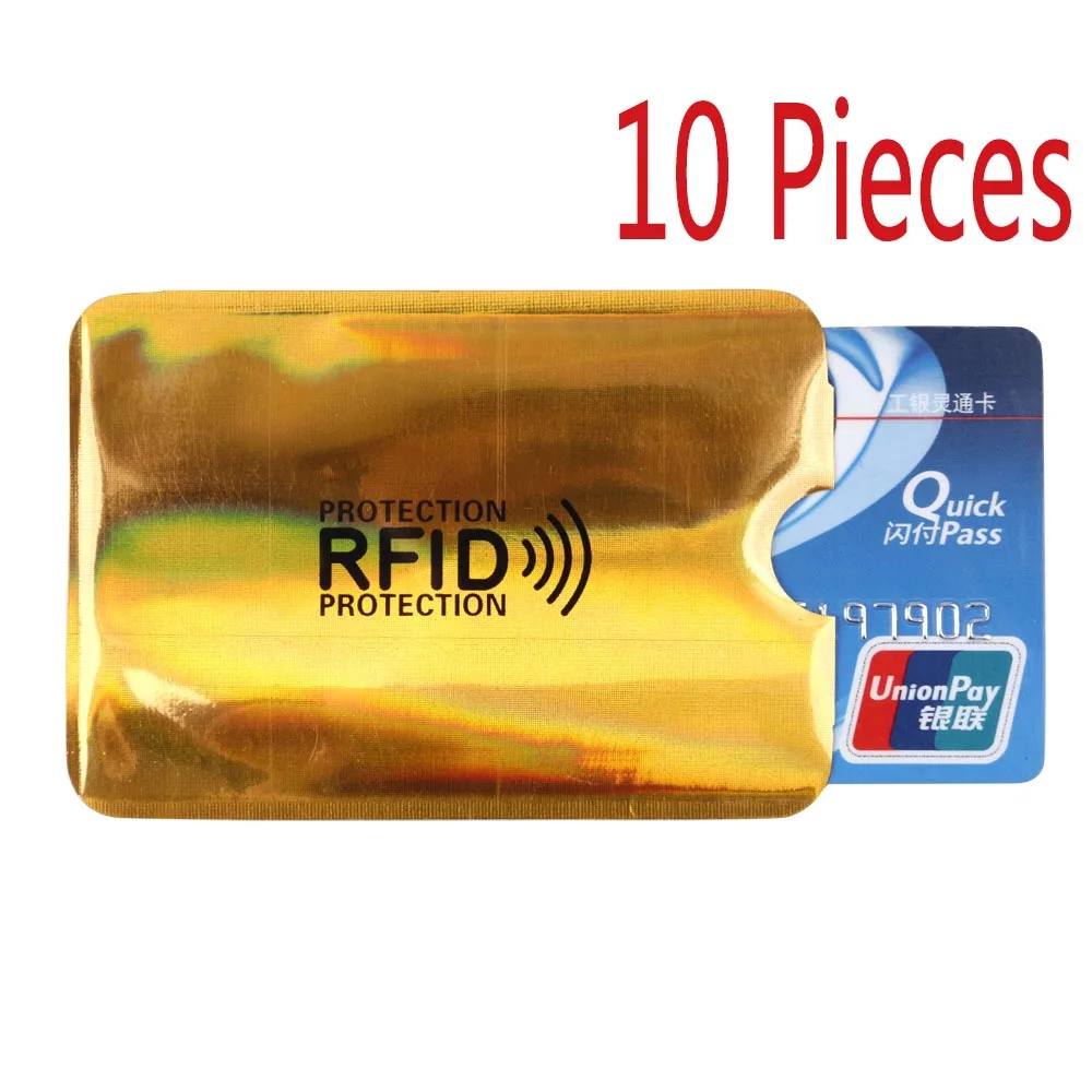 10 шт. защита от размагничивания rfid-карты 13,56 МГц защита карт IC NFC защита от размагничивания наборы карт - Цвет: Brilliant Gold