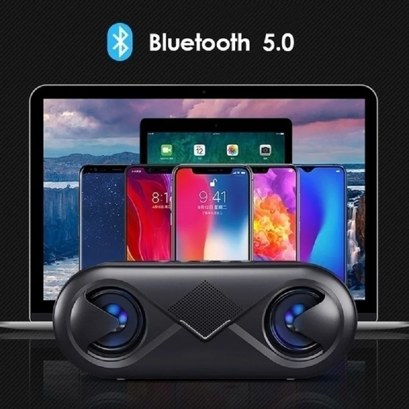 Мини Bluetooth динамик портативный беспроводной динамик звуковая система 3D стерео музыка объемный Поддержка Bluetooth, TF AUX USB