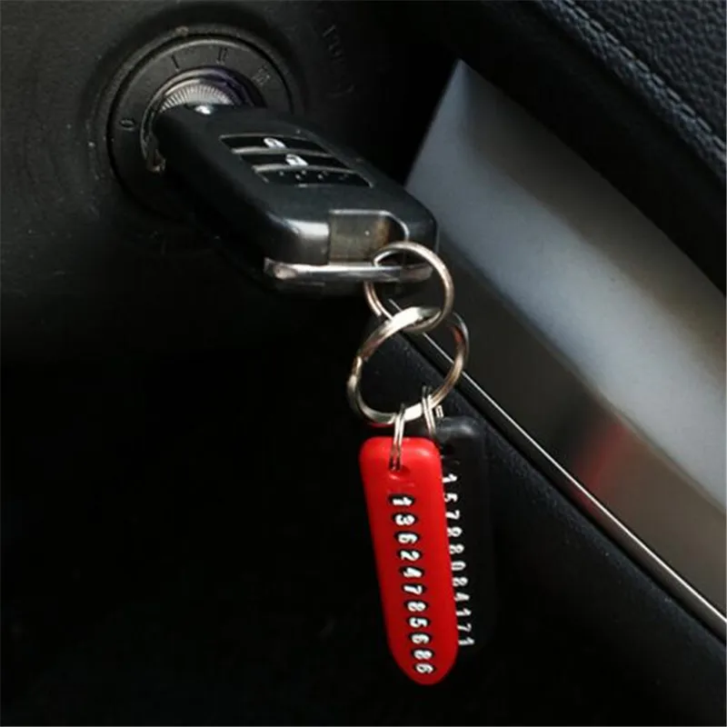 1 компл. Табличка с номером телефона защитой от потери автомобильный брелок