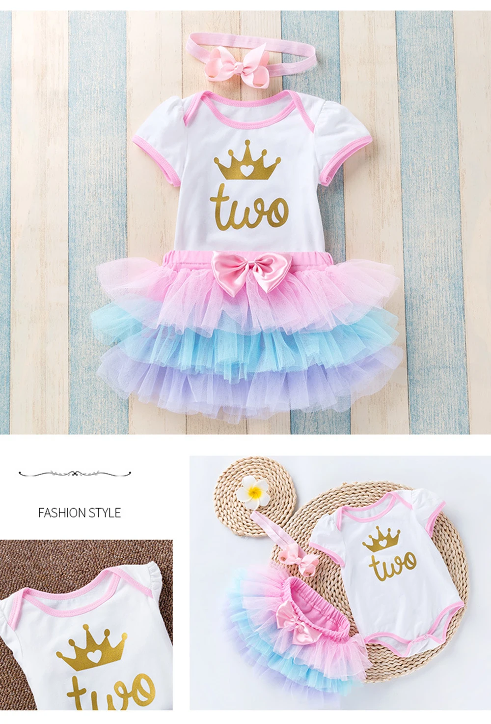 Girls First Birthday Pink Princess Dress Infant Tutu Brand Clothing Bebe Romper Set baby Dress Summer Newborn Baby Girl Clothes