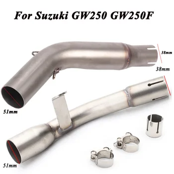 

Free shipping 51MM GW250F Motorcycle Exhaust Modified Middle Link Pipe For GW250