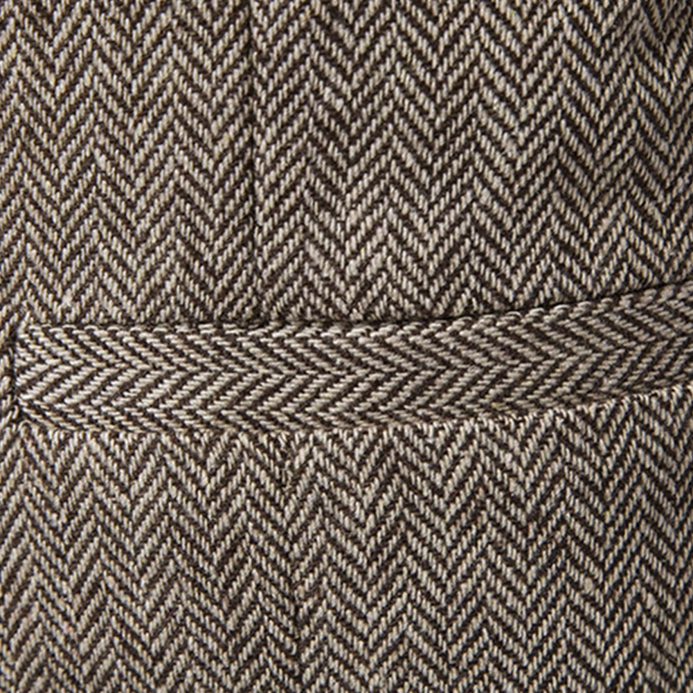 Британский Бизнес Повседневный Ретро клетчатый жилет куртка сплошной цвет мужской двубортный костюм жилет