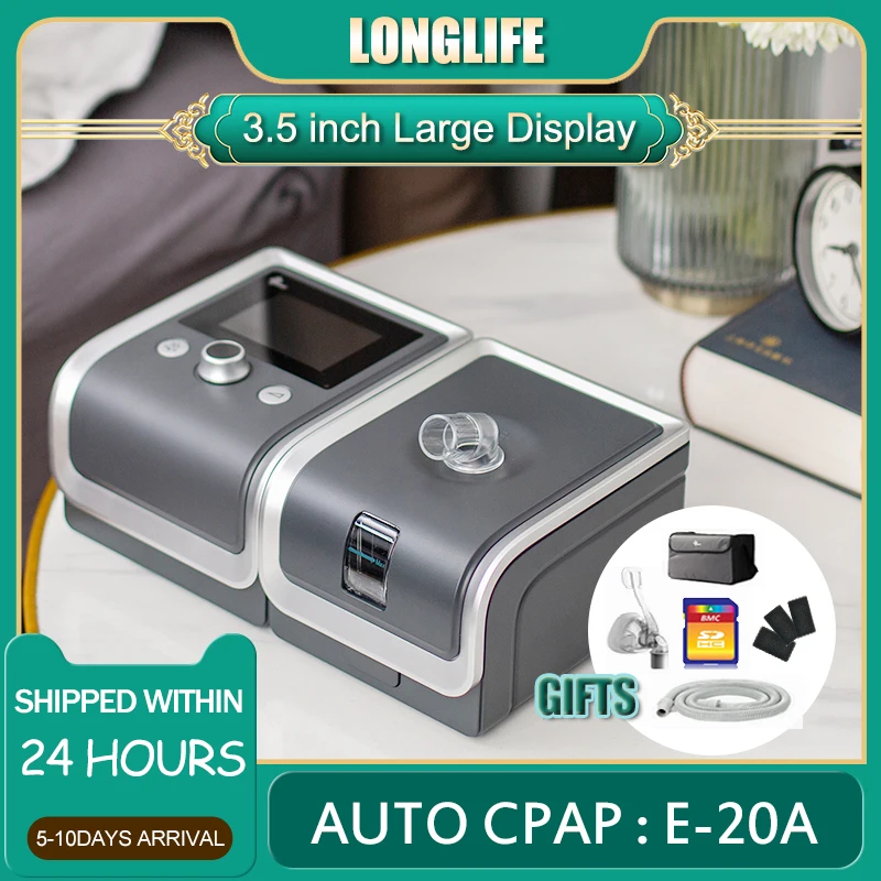 

DOCTODD BMC GII E-20A Auto CPAP APAP Healthcare Portable for Sleep Apnea Anti Snore COPD Ventilator with Humidifier Accessories