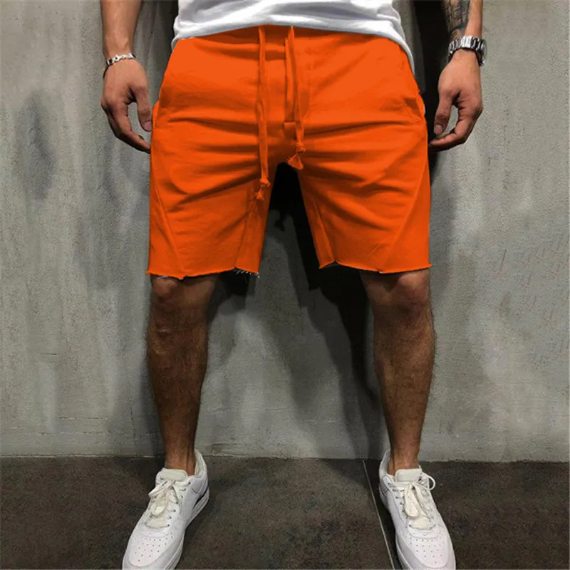 

Men Solid Color Models in Europe And America Fitness Pants Shorts Running Casual Sports Training