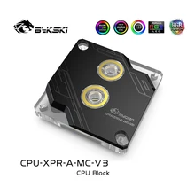 Bykski uso bloco de água cpu para intel lga1150 1151 1155 1156 2011 2066 x99 i7 rgb luz suporte 5v 3pin gnd cabeçalho para placa mãe