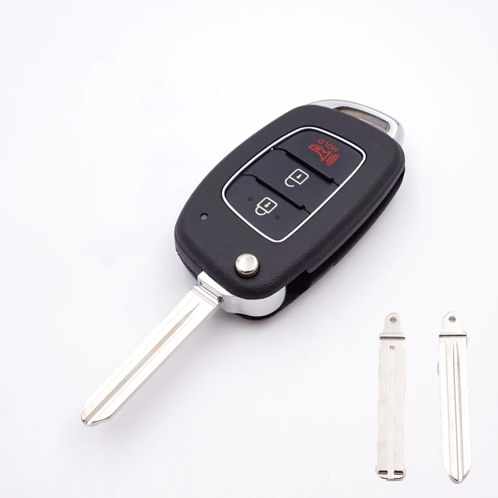 XINYUEXIN дистанционный ключ оболочки для hyundai Tucson Santa Fe 2+ 1 кнопки флип складной ключ для 15-19 лет hyundai 3 кнопки Замена ключа