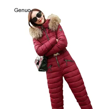 

Women's One Piece Ski Jumpsuit Breathable Snowboard Jacket Skiing Pant Sets Bodysuits Outdoor Snow Suits Women Winter Clothing
