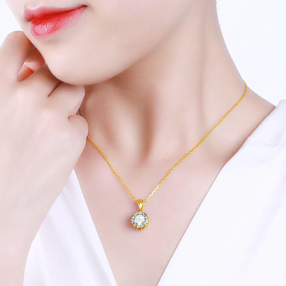 Real Pendants 925 sterling silver woman 4ct Round Cut D VVS1 Diamond Moissanite Round Gemstone Flower Luxury Jewelry  Party Gift