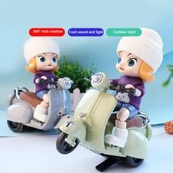 Tricycle électrique cascadeur pour filles, moto légère et musicale de dessin animé, jouet pour enfants 