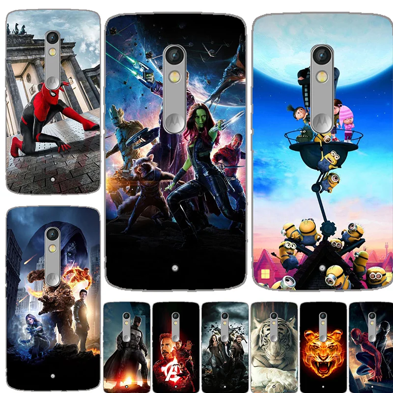 Чехол с узором для Motorola Moto X Play XT1562 XT1563 задняя крышка цветок кошка собака печать бабочка животное мягкий силиконовый чехол для телефона