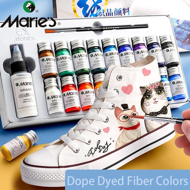 Dope-Dyed Fiber Permanent Fabric Paint Set 10ml/Tube Textile