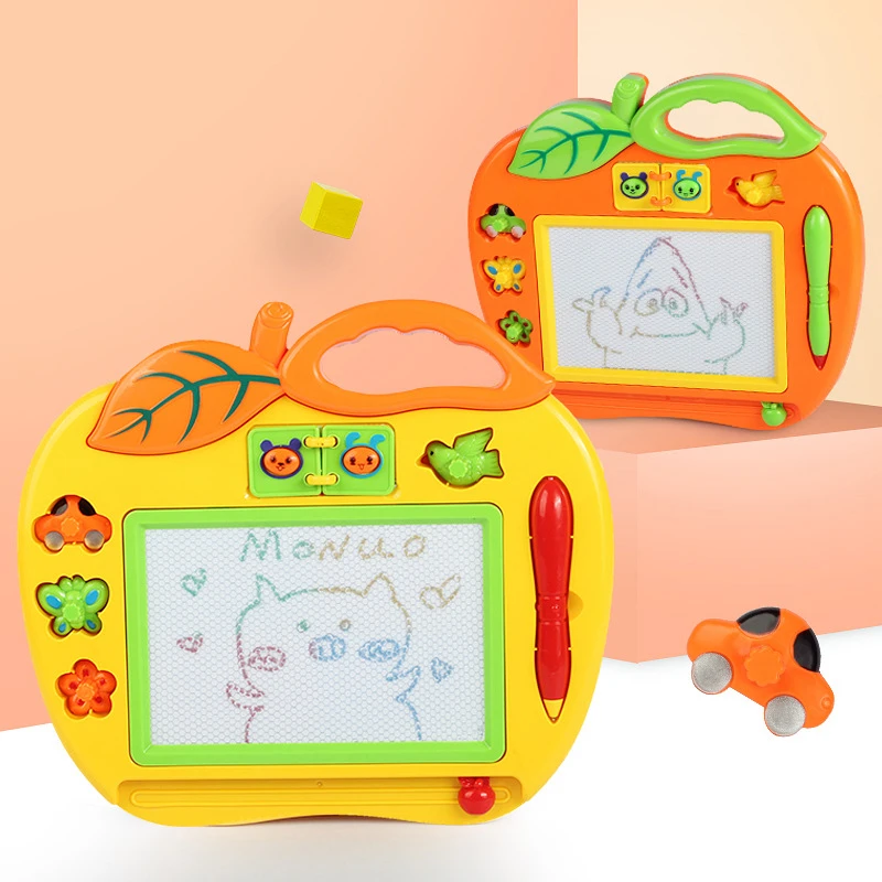 Children Magnetic Drawing Board Toys Cartoon Apple Portable Kids Colorful Graffiti Board Doodle Writing Painting Educational Toy Drawing Toys Aliexpress