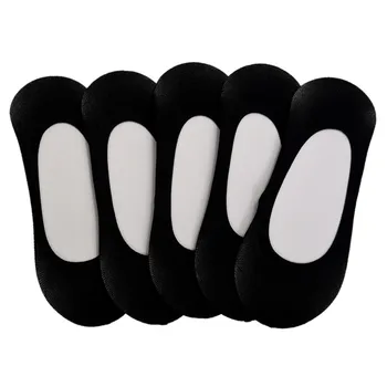 

5 Pairs Invisible Low Cut Ladies Stretchy Heels Loafer Boat Socks