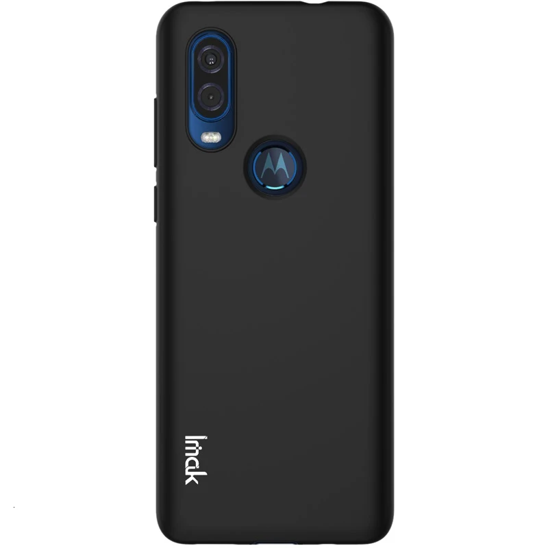 IMAK для Motorola Moto P50 чехол Ковбой тонкий и легкий мягкий чехол для Motorola Moto One Vision - Цвет: Metal Black