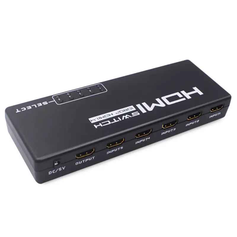 5 портов Hdmi селектор Splitter Switch Switcher 1080P видео аудио конвертер для Ps4 Xboxone монитор Пульт дистанционного управления