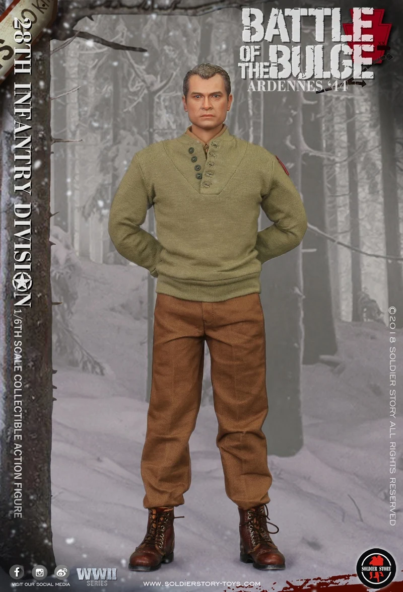 SoldierStory SS111 1/6 армии США 28-я стрелковая дивизия Арденны 1944 солдатская фигурка коллекция Второй мировой войны военные фигурки