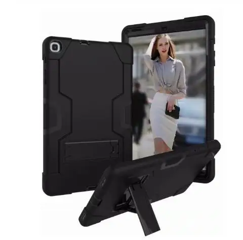3 в 1 ударопрочный силиконовый чехол-подставка для Samsung Galaxy Tab A 10,1 T510 T515 SM-T510 SM-T515 чехол для планшета+ ручка+ пленка - Цвет: Picture color