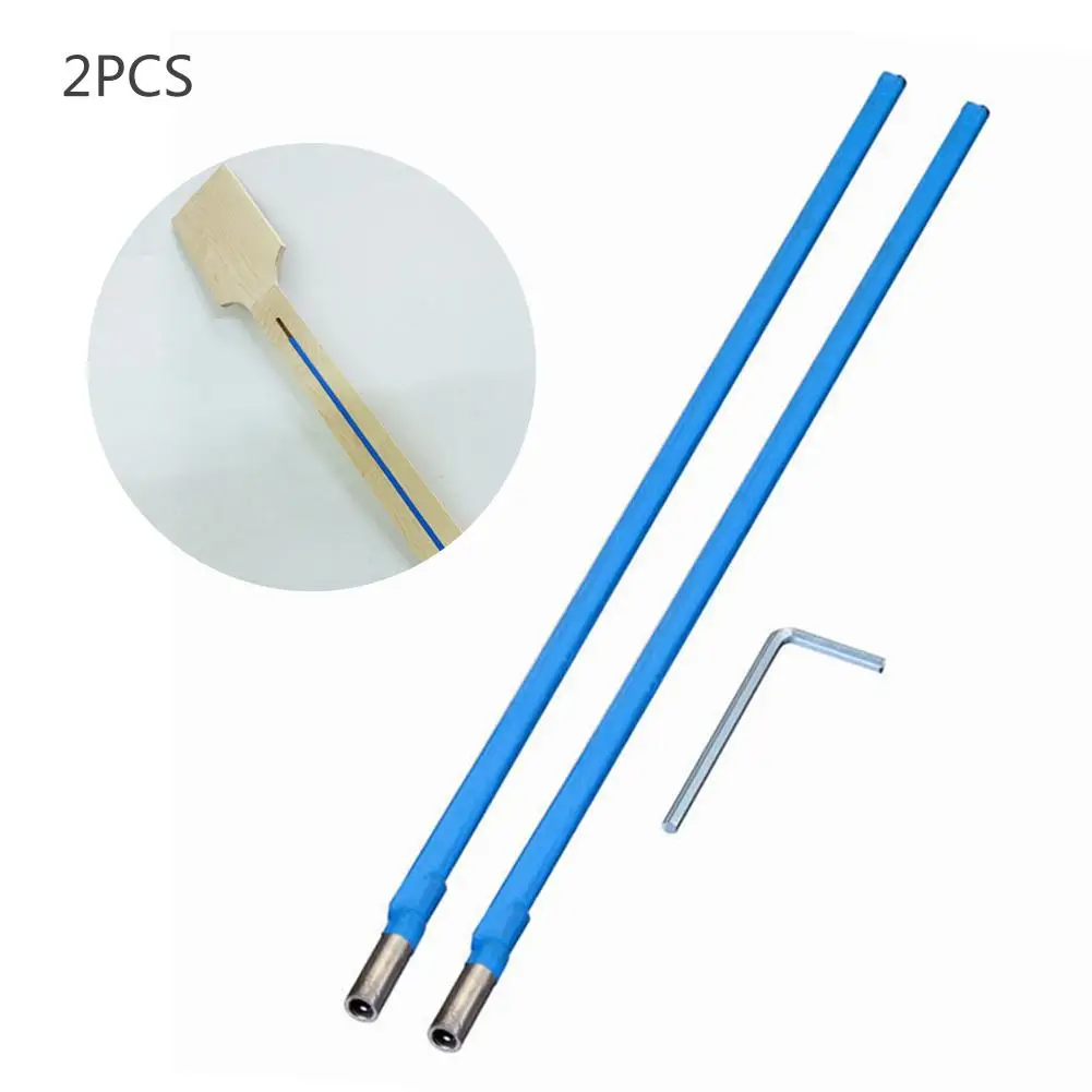 2pcs 440mm/17.3 Inches 9mm Thick Electric Guitar Neck Reinforcement Double-way Truss Rod Piano Handle Steel + Wrench | Спорт и