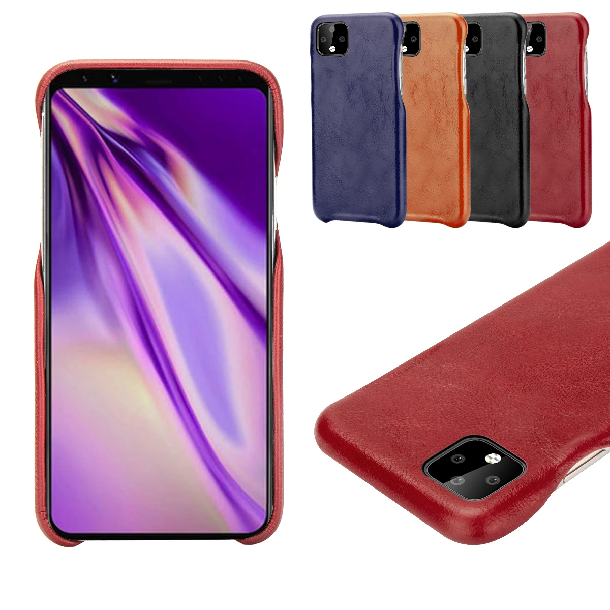 Для Google Pixel 4 XL/4 Чехол премиум класса из искусственной кожи деловой имитация