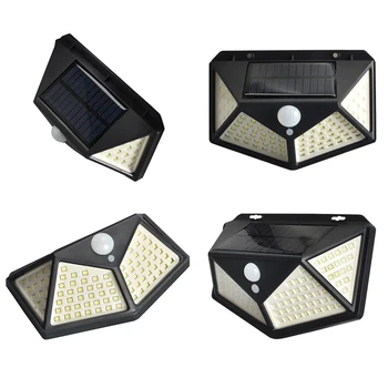 

100LED Solar Light Outdoor Solar Light Human Motion Sensor Wall Light Solar Waterproof Wall Light