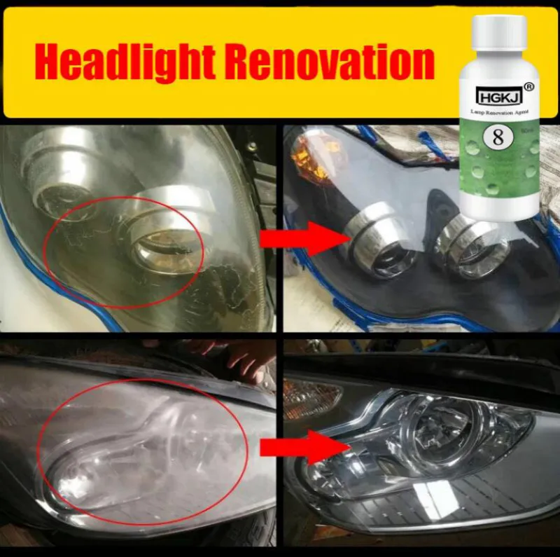 20/50ML Car polish Len Restoration Kit Headlight Agent Brightening Headlight Repair Lamp Renovation Agent Paint Care Car Styling car headlight restoration kit