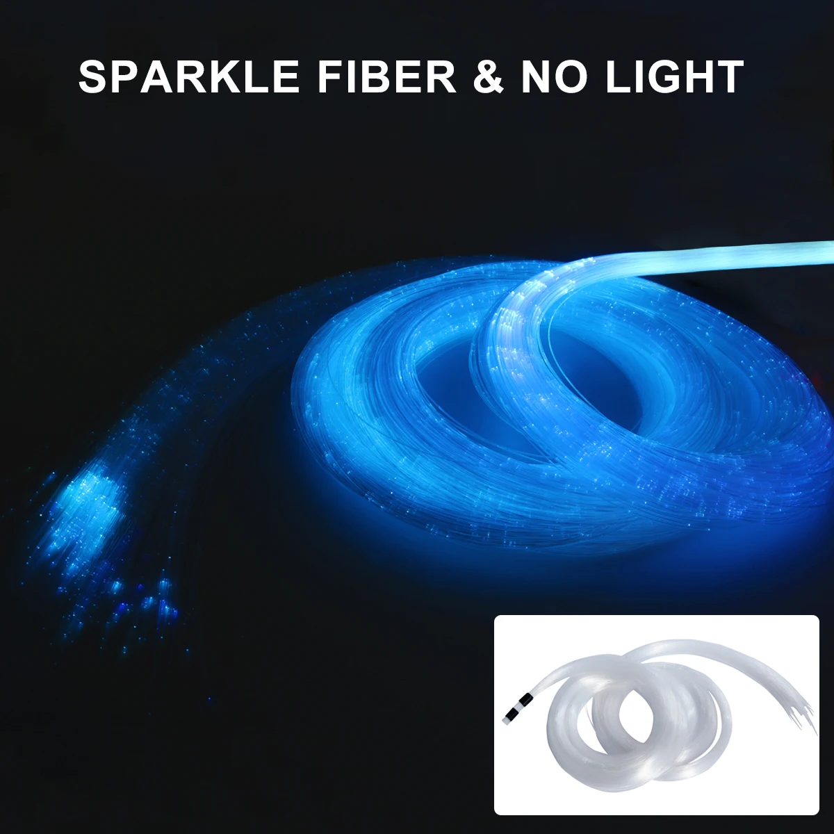 Sparkle Flash Point PMMA Plastic Fiber Optic Cable 0.75mm*50pcs~300pcs for Led Light Engine side Pointed tree Waterfall Curtain