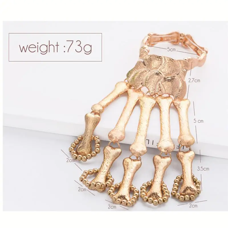 1 шт. браслет с черепом палец рука Скелет кольцо сплав череп скелет и ...