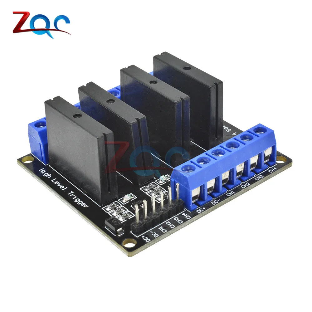 5V 4 CH Канал OMRON G3MB-202P твердотельные реле высокого уровня триггера эффективная SSR AVR DSP плата w/резистивный плавкий предохранитель для Arduino