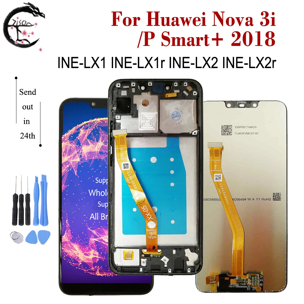 6," ЖК-дисплей для huawei Nova 3i Nova3i полный дисплей экран сенсорный дигитайзер сборка P Smart+ INE-LX1r LX2r INE-LX2 Psmart plus