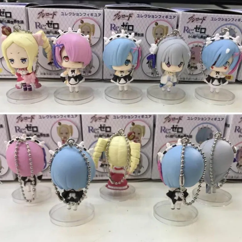 Аниме Re Zero Kara Hajimeru Isekai Seikatsu Rem Ram Emilia Беатрис мини ПВХ Фигурки игрушки 5 см шт./компл.