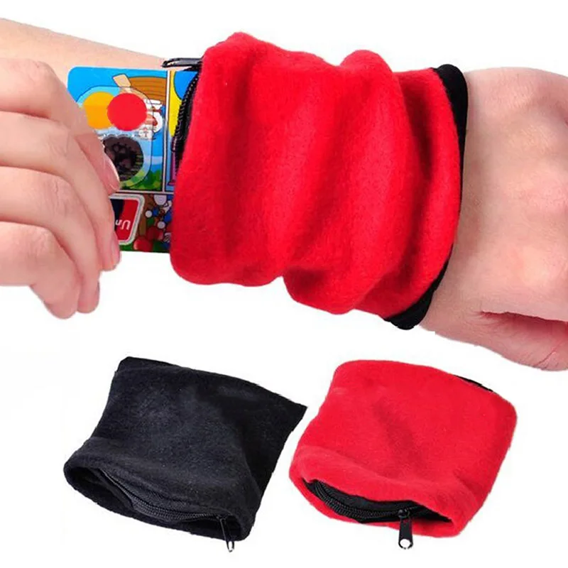 Hot Sale 1 PC Multifunctional Wrist Wallet Pouch Outdoor Running Cycling Wrist Band Wallet Safe Storage Wallets Zipper Wrap