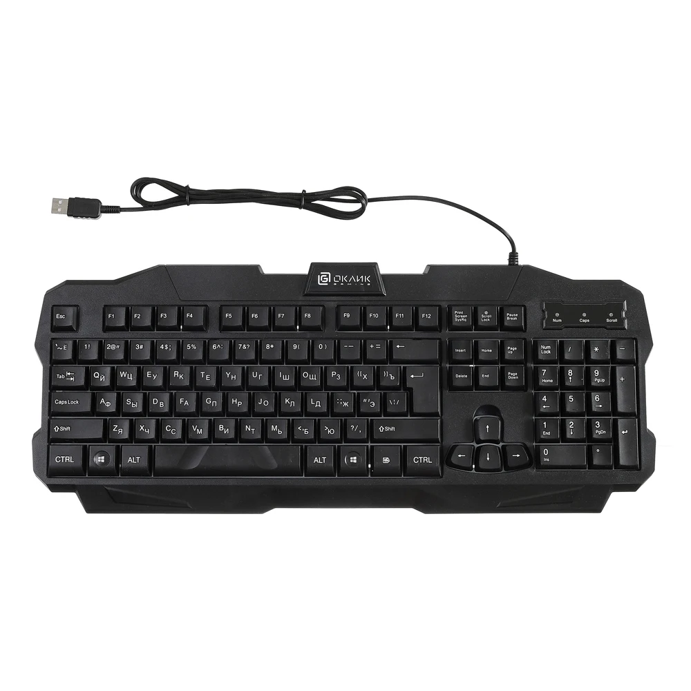 Клавиатура Oklick 757G MADNESS черный USB for gamer LED