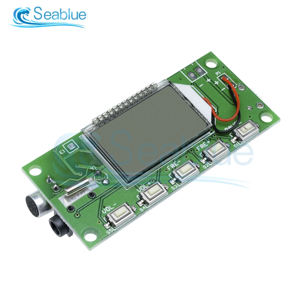 DC 3V-5V FM Transmitter Module DSP PLL 87-108MHz Stereo Digital Wireless Microphone Board Multi-function Frequency Modulation |