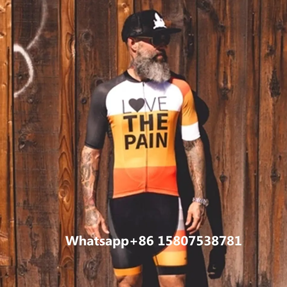 Для мужчин бегать любовь боль быстро dr велосипедная Одежда наборы на заказ нагрудники шорты шелк Джерси набор MTB Conjunto ciclismo велосипедные комплекты - Цвет: 20