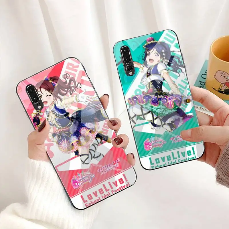 Love Live School idol project Customer Phone Case Tempered Glass For Huawei P30 P20 P10 lite honor 7A 8X 9 10 mate 20 Pro | Мобильные