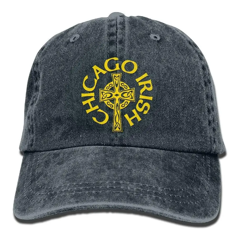 Унисекс Chicago Irish регулируемые джинсовые бейсболки ковбойские остроконечные шляпы