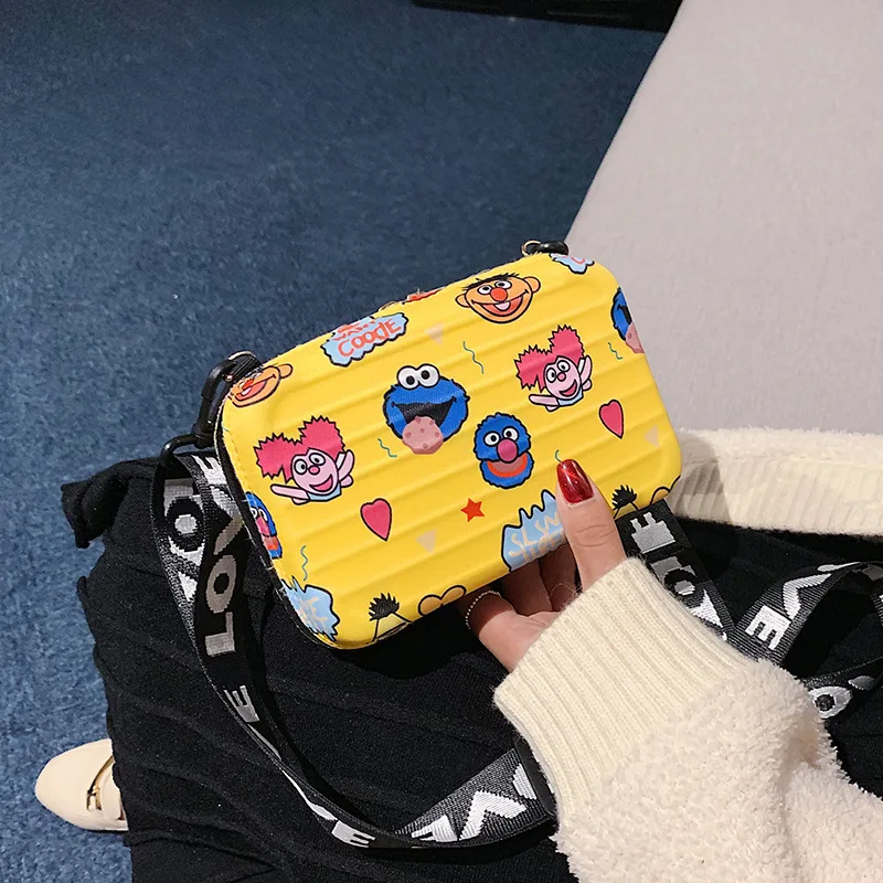 

Fashion Network Red Bag Women's 2020 New Style Japanese-style INS Students PU Handbag Sesame Street Versatile Crossbody Bag