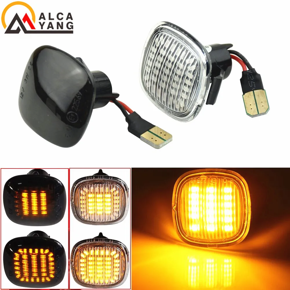 2 pièces LED clignotant latéral dynamique clignotant pour SKODA Octavia Roomster rapide Fabia SEAT Cordoba Ibiza Leon pour AUDI A3 A4 A8