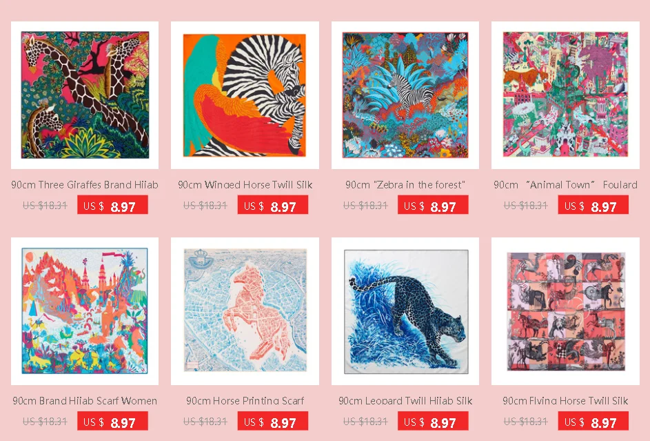 90 cm Dschungel Löwe 100% Twill Seide Quadrat Schal Frauen Schal Marke Hijab Schal Design Bandana Hand Gerollt Saum foulard Kopf Schals – Detail 3