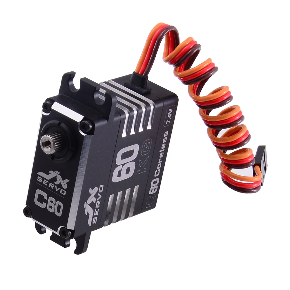 JX C60 60 кг с высоким крутящим моментом, полностью металлический корпус, полый стакан высокого давления, металлический сервопривод для радиоуправляемого автомобиля, лодки, вертолета, аксессуары