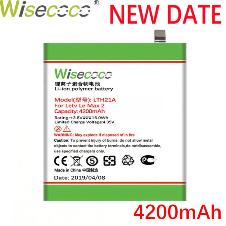 

Wisecoco LTH21A 4700mAh Battery For Letv LeEco LeMax2 X822 X829 Le MAX 25.7 inch X821 X820 Phone New Production Battery Replace