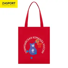 Сумка холщевая Team Russia OUA119-100 с талисманами, варианты цвета- красный/синий/черный/белый