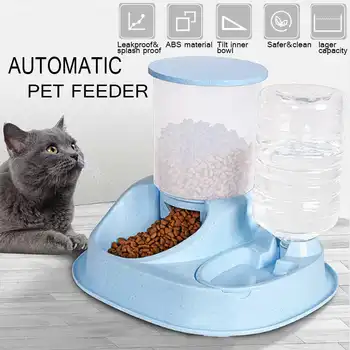 

Large Capacity Pet Automatic Food Feeder Water Adjusted Outer Feeder Pet Dog Bowl Automatic Waterer