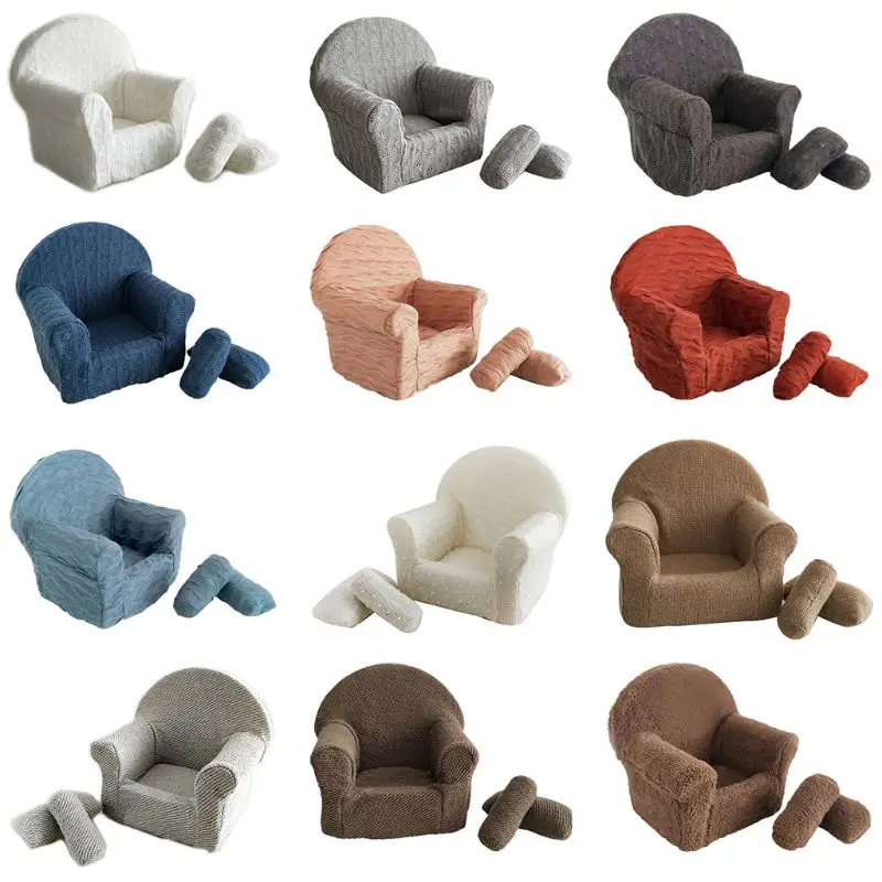 Mejores Ofertas 3 unids/set recién nacido bebé posando Mini sofá silla almohada bebé fotografía Prop qzK11wwlB