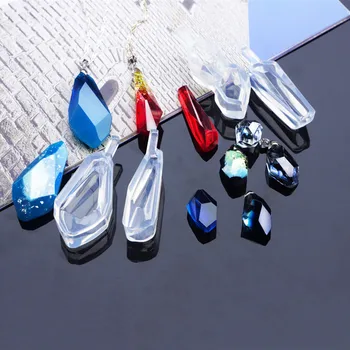 

Silicone Resin Mold Earring Necklace Pendant Mold Gem Cut Surface Epoxy Resin Mold For Jewelry DIY Crafts Tools