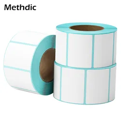 Methdic  2 rolls Printing Label Direct Thermal Shipping Labels Blank Barcode Label