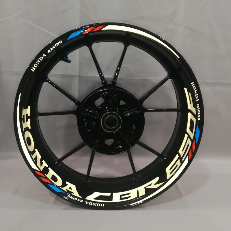 Для honda CBR650F мотоциклы колеса наклейки водонепроницаемый Светоотражающие Обода наклейки передние и задние пользовательские внутренний обод