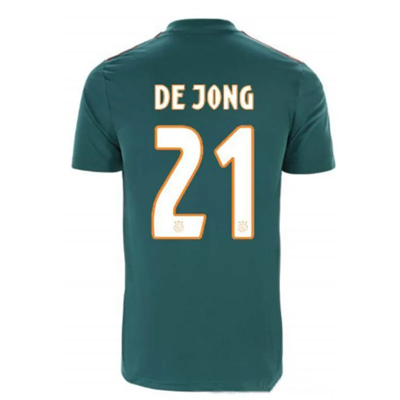 19 20 Ajaxe Джерси Домашняя футбольная рубашка DE JONG DE LIGT VAN DE BEEK NERES Ajaxes TADIC ZIYECH футбольные рубашки - Цвет: shirt