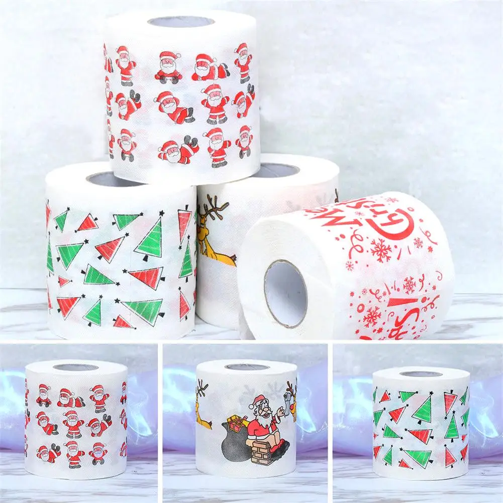 

Christmas Pattern Series Roll Paper Prints Funny Toilet Paper