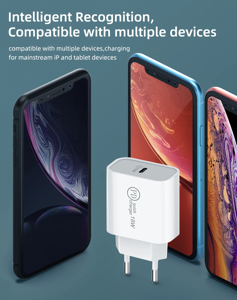 18 Вт PD Зарядное устройство USB C телефон адаптер питания для iPhone 11Pro XR Тип C к type C Быстрая Зарядка адаптер для samsung S9 S10 huawei
